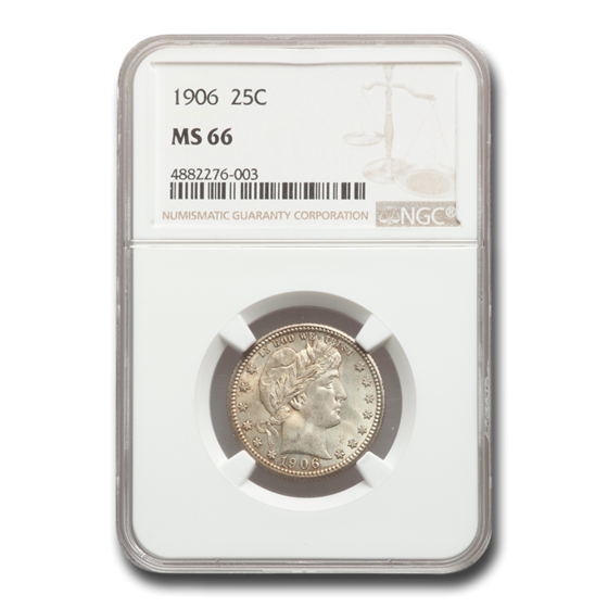 1906 Barber Quarter MS-66 NGC 1906 Barber Quarter MS-66 NGC